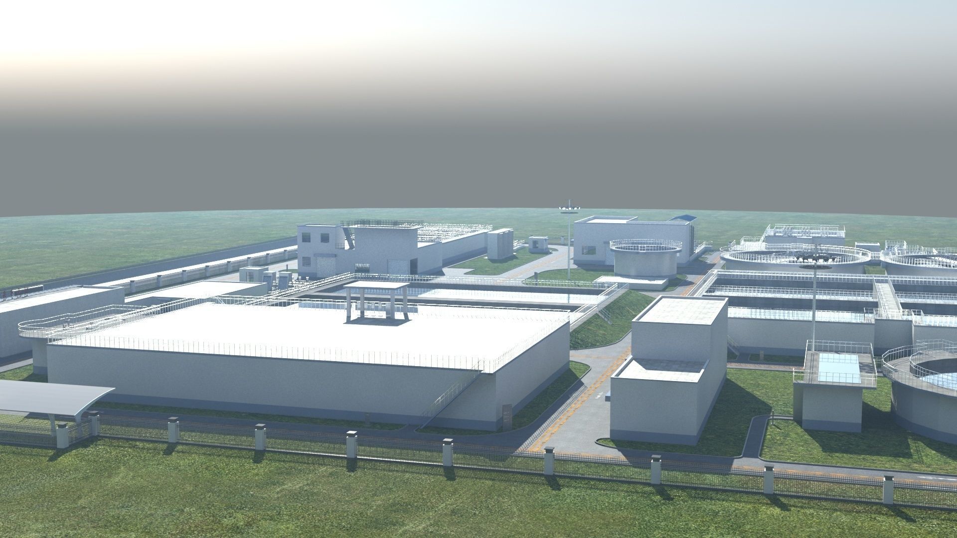 Sewage Water Treatment Station 3D model_9