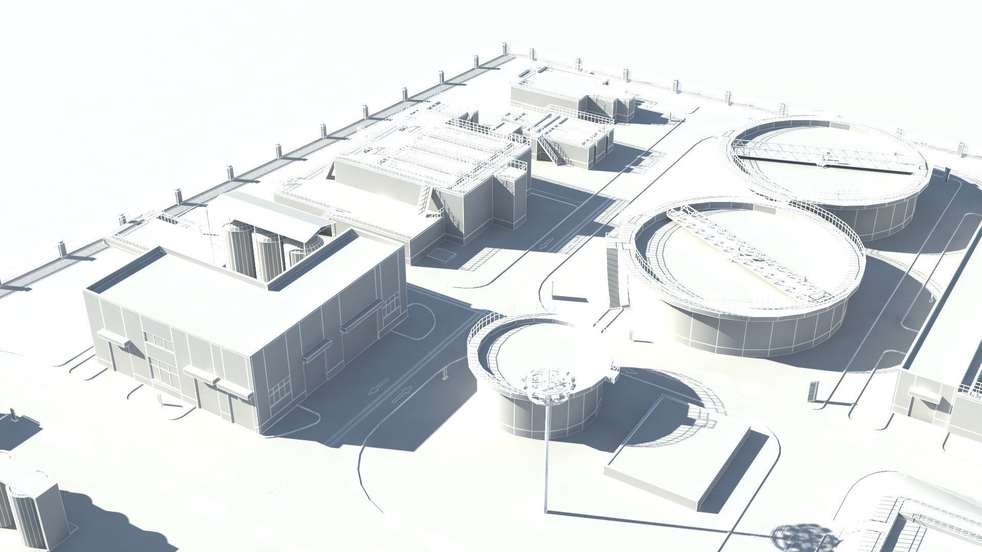 Sewage Water Treatment Station 3D model_17