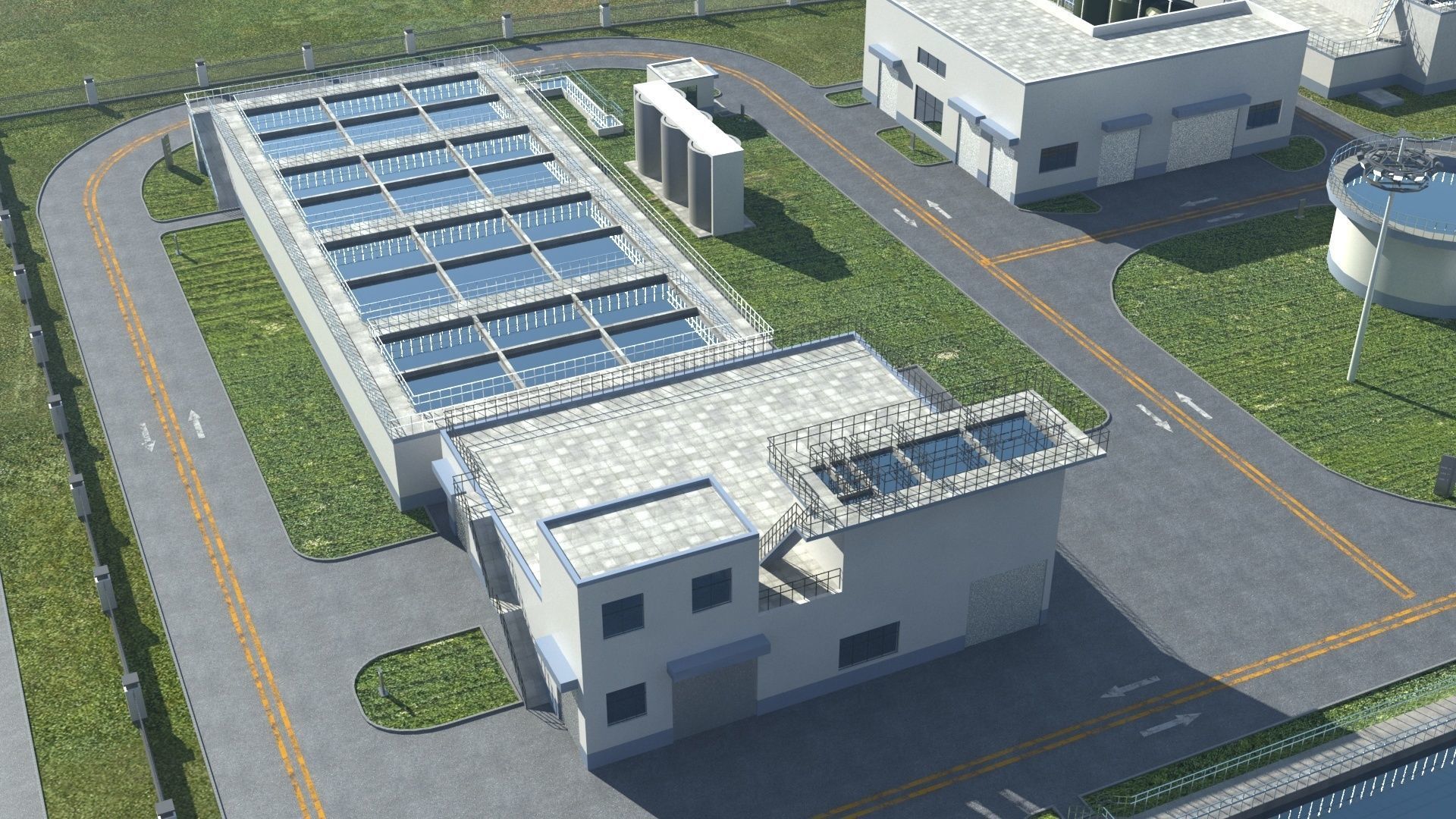 Sewage Water Treatment Station 3D model_6