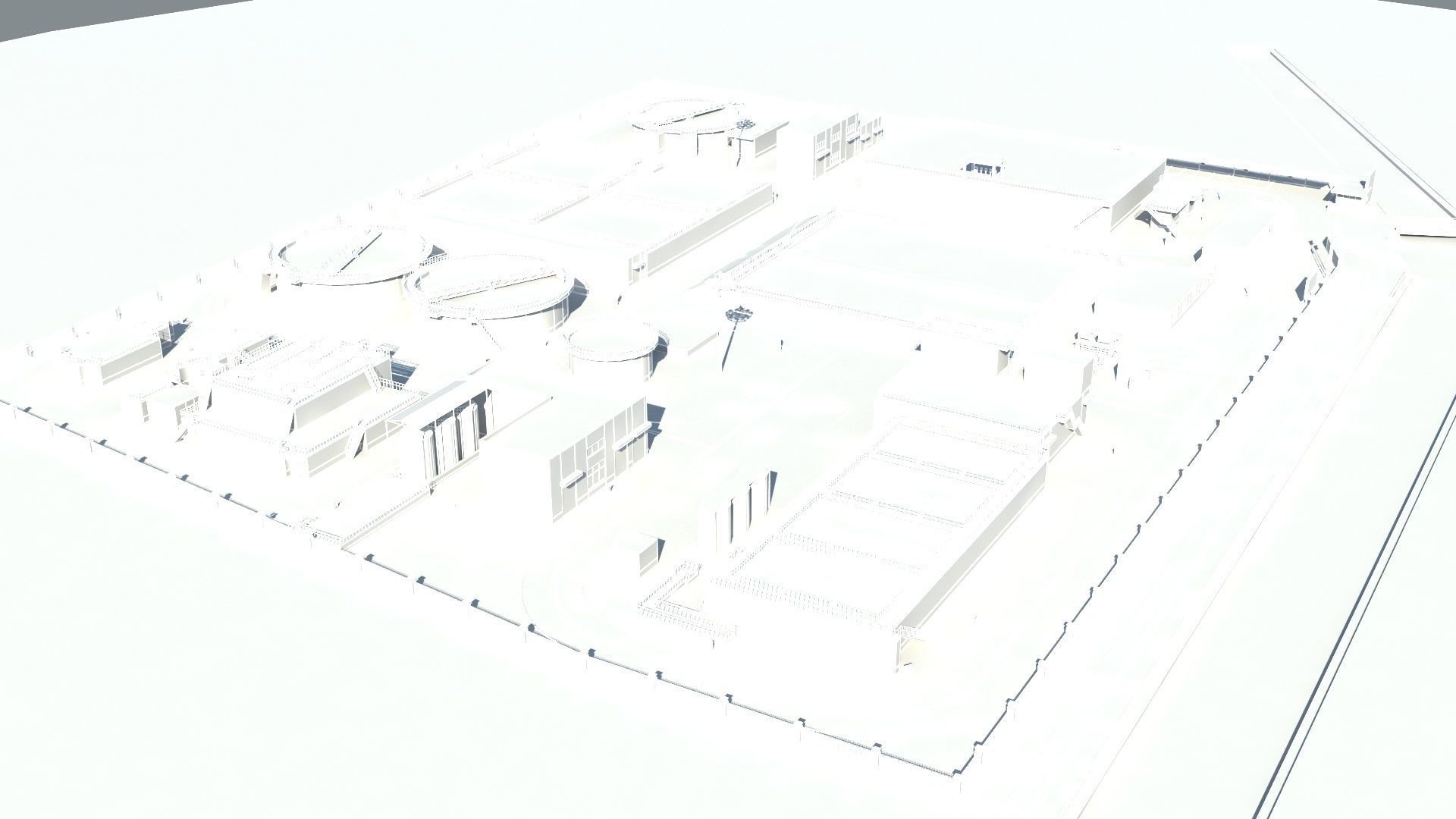 Sewage Water Treatment Station 3D model_12