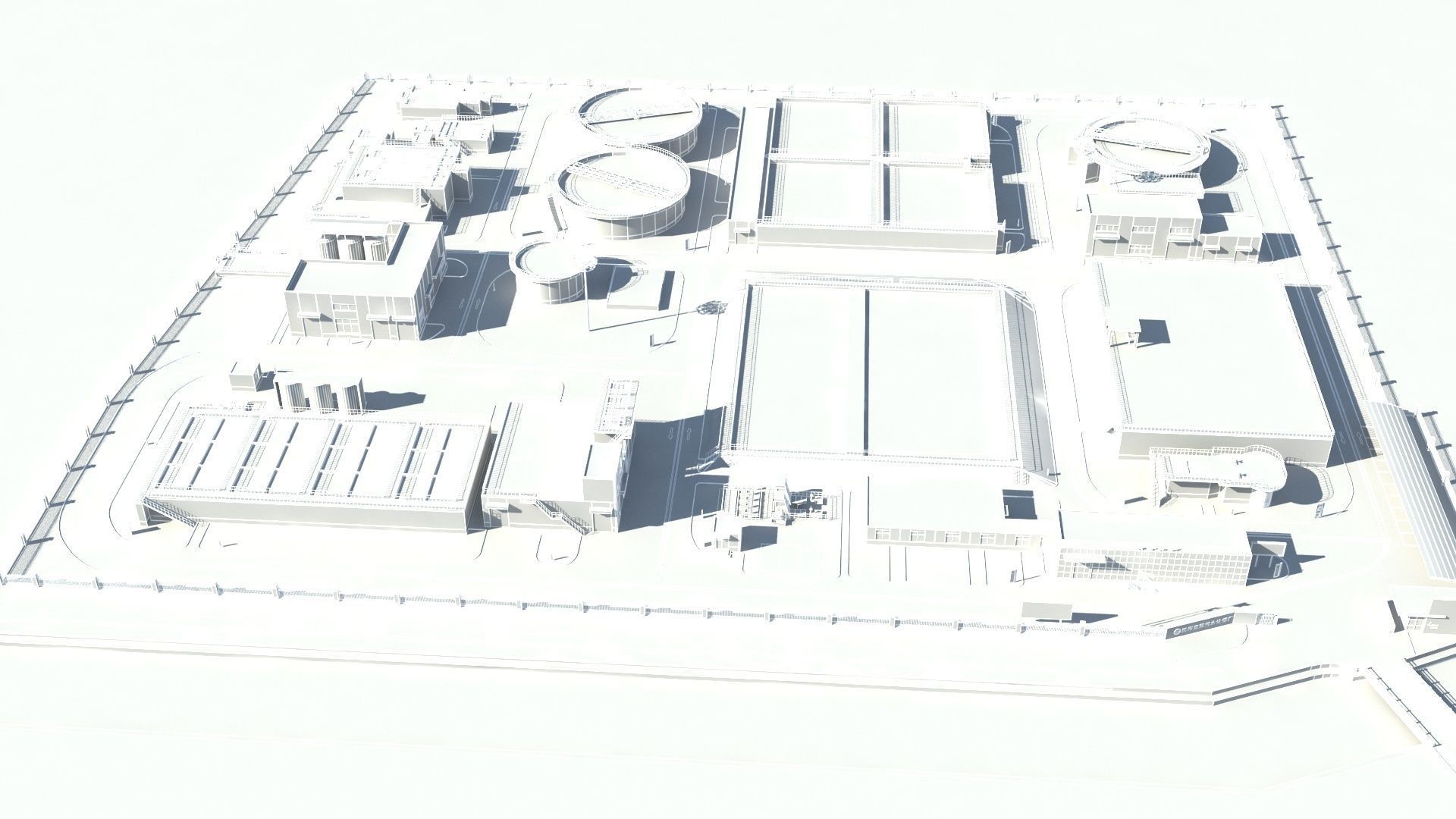 Sewage Water Treatment Station 3D model_14