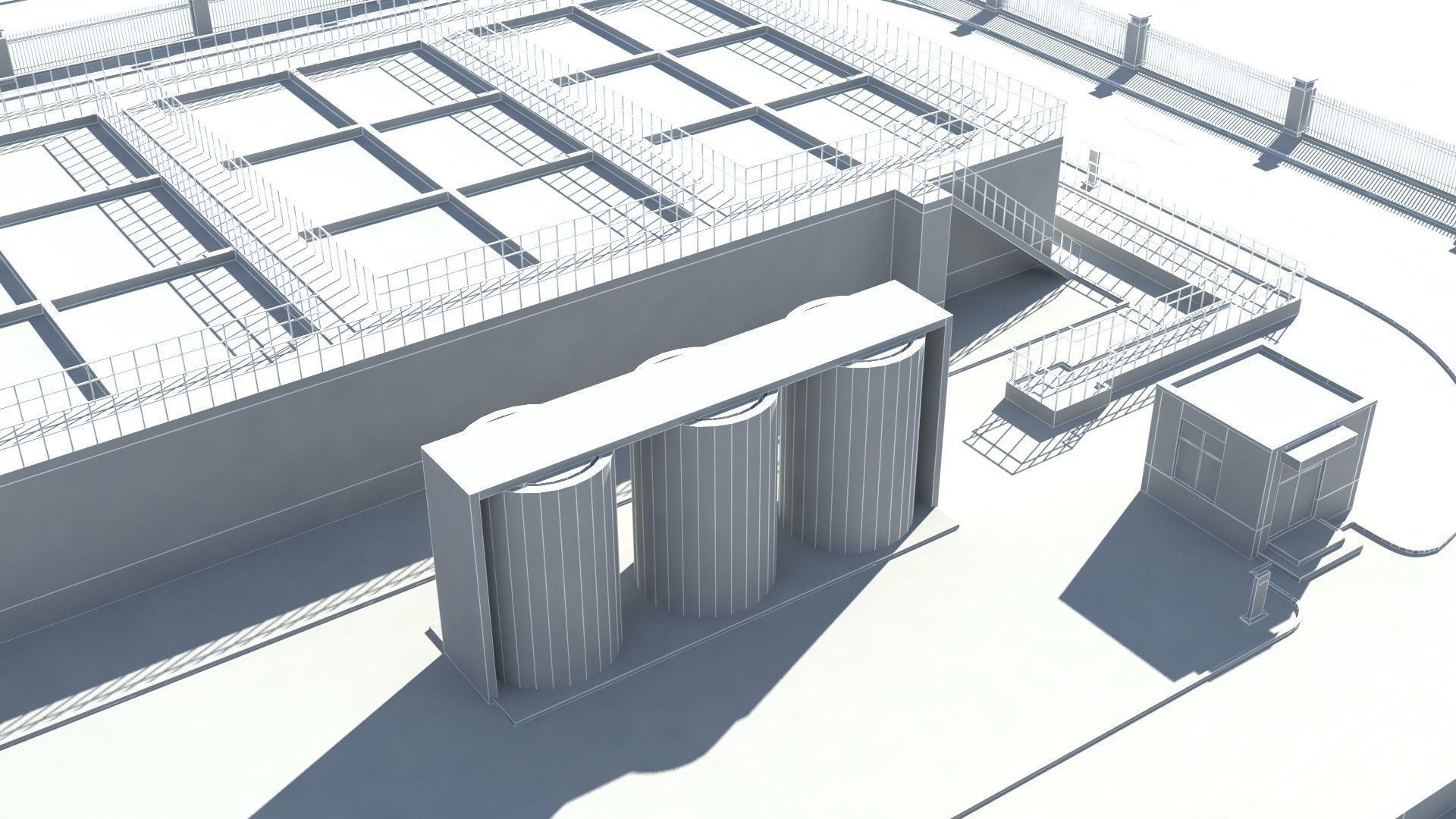 Sewage Water Treatment Station 3D model_18