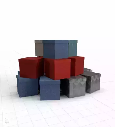 boxes stack of gift 3D model