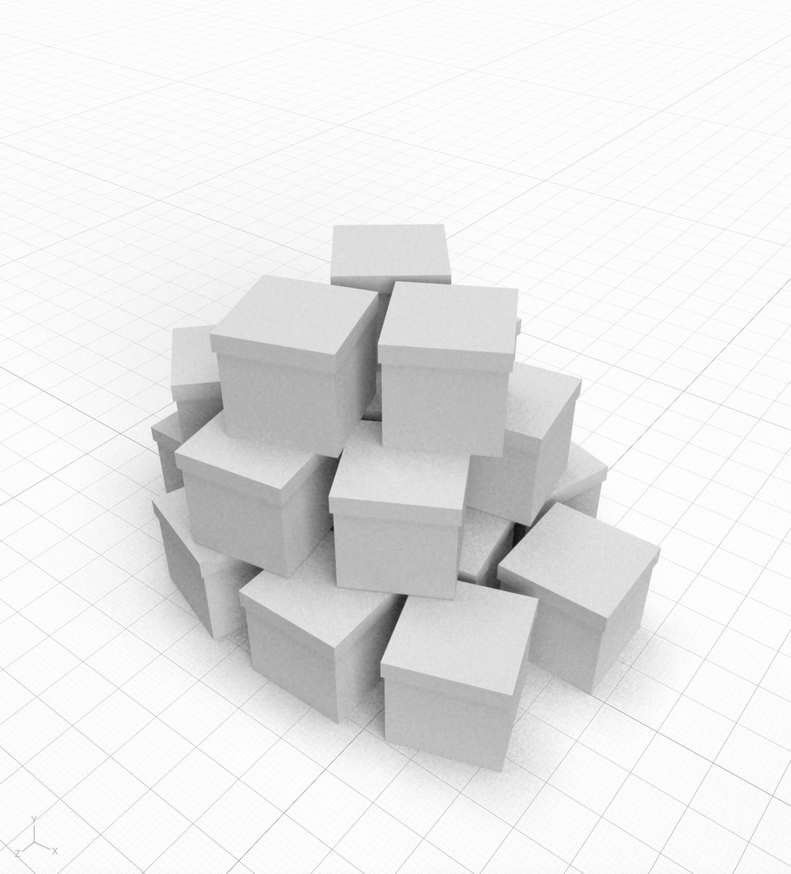 boxes stack of gift 3D model_2
