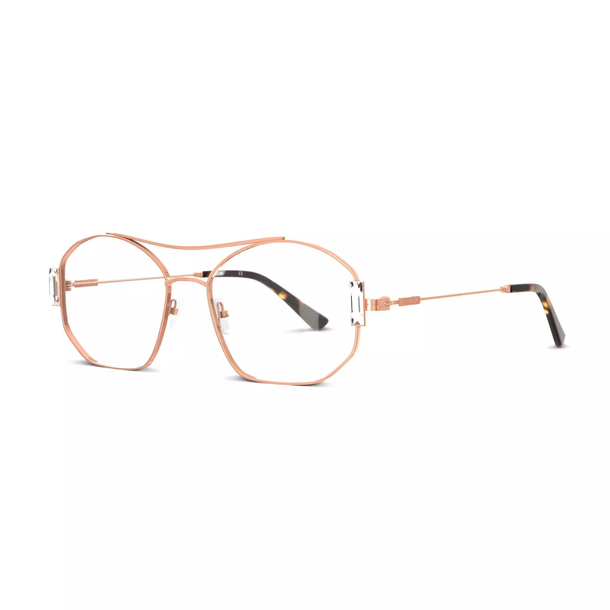 Moschino - MOS563 DDB Glasses Low-poly 3D model_0