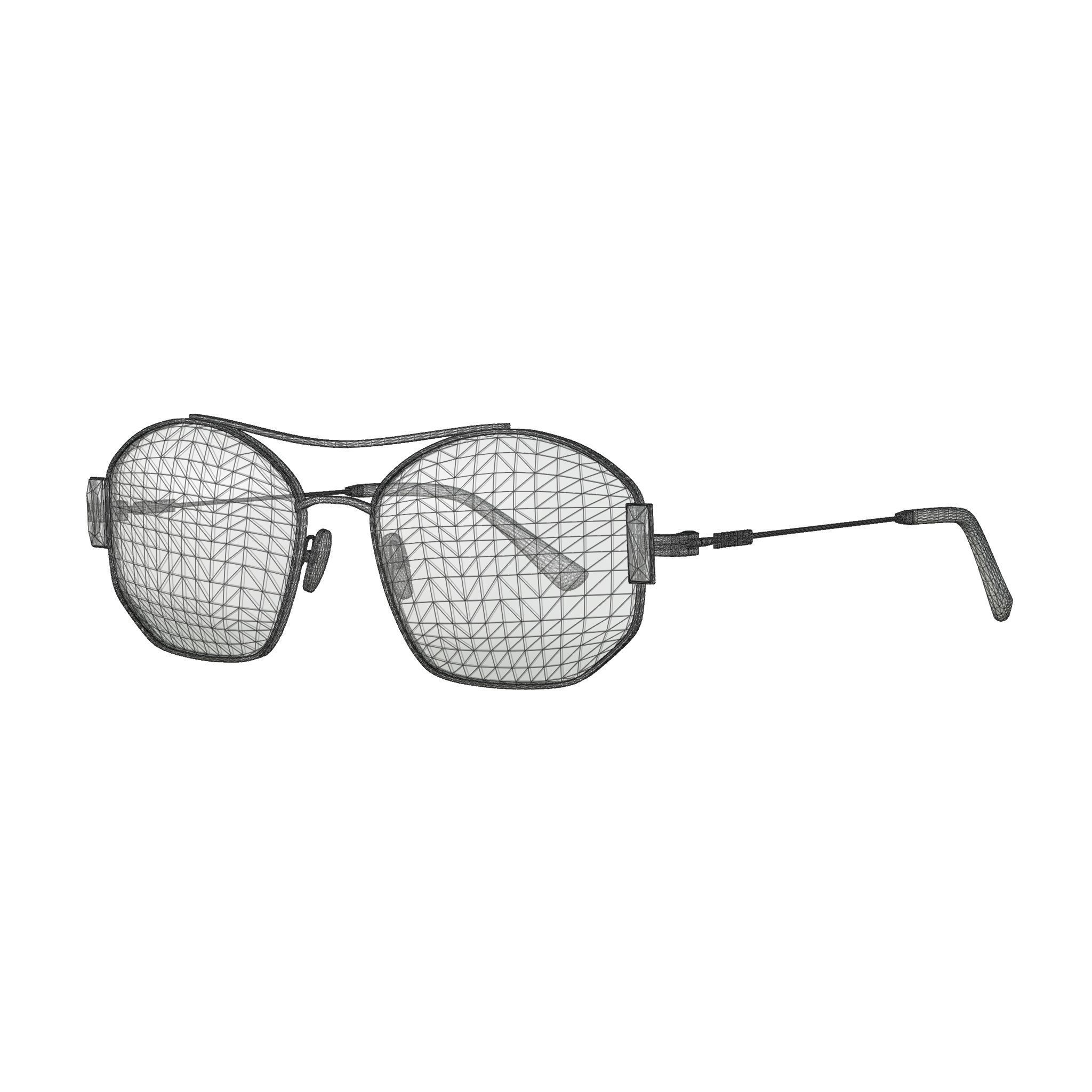 Moschino - MOS563 DDB Glasses Low-poly 3D model_4