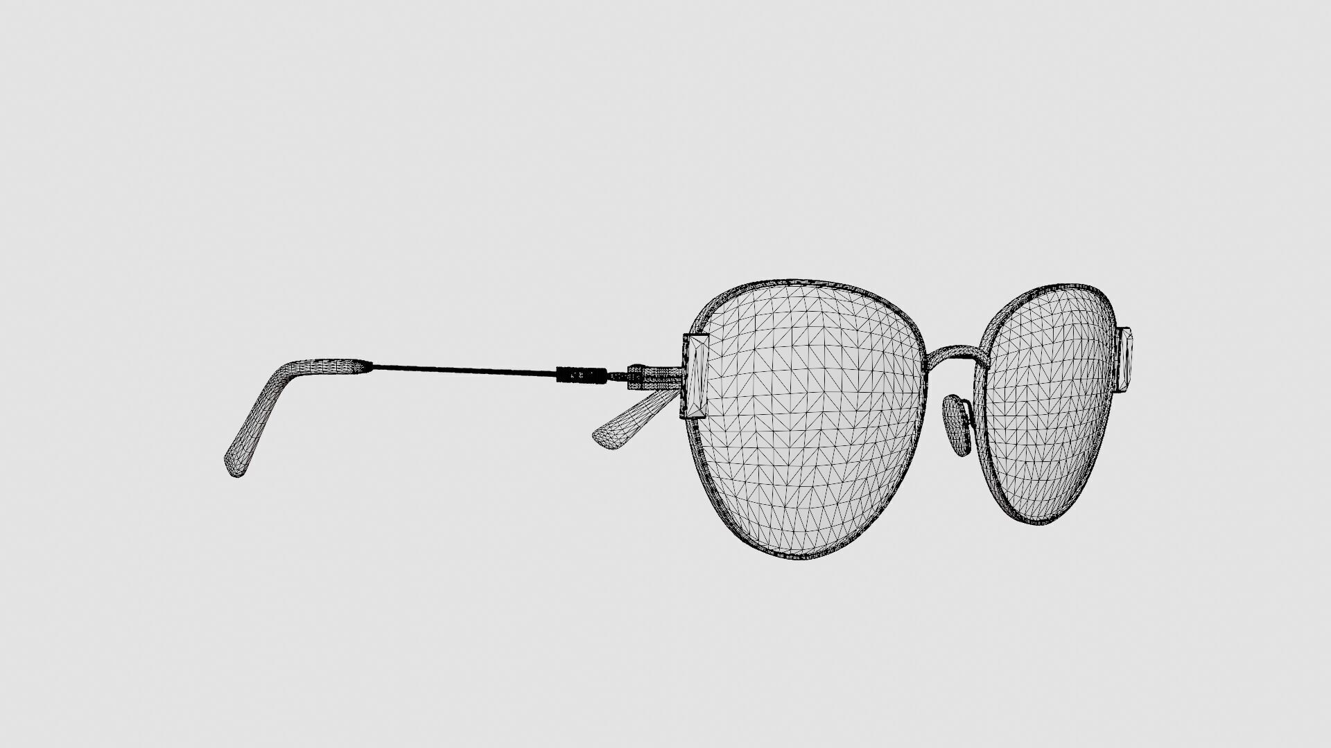 Moschino - MOS562 DDB Glasses Low-poly 3D model_7