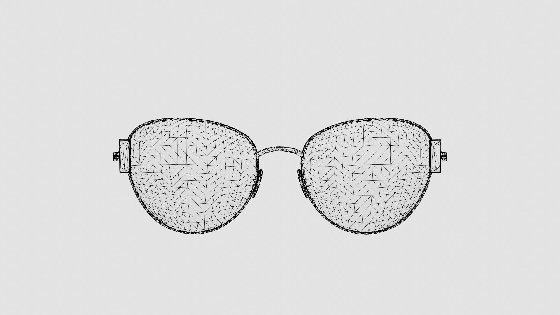 Moschino - MOS562 DDB Glasses Low-poly 3D model_6