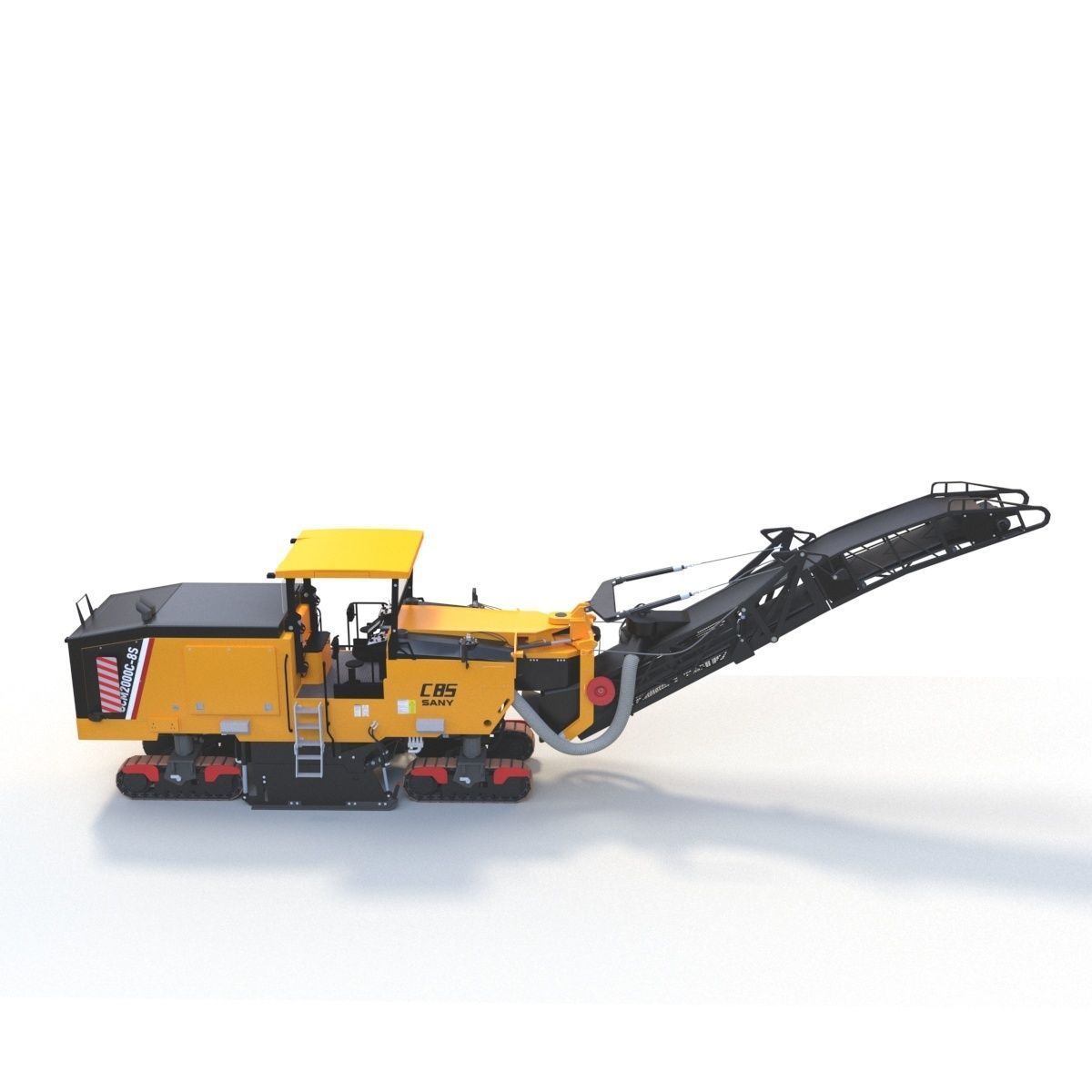 Asphalt Milling Machine 1 3D model CGTrader