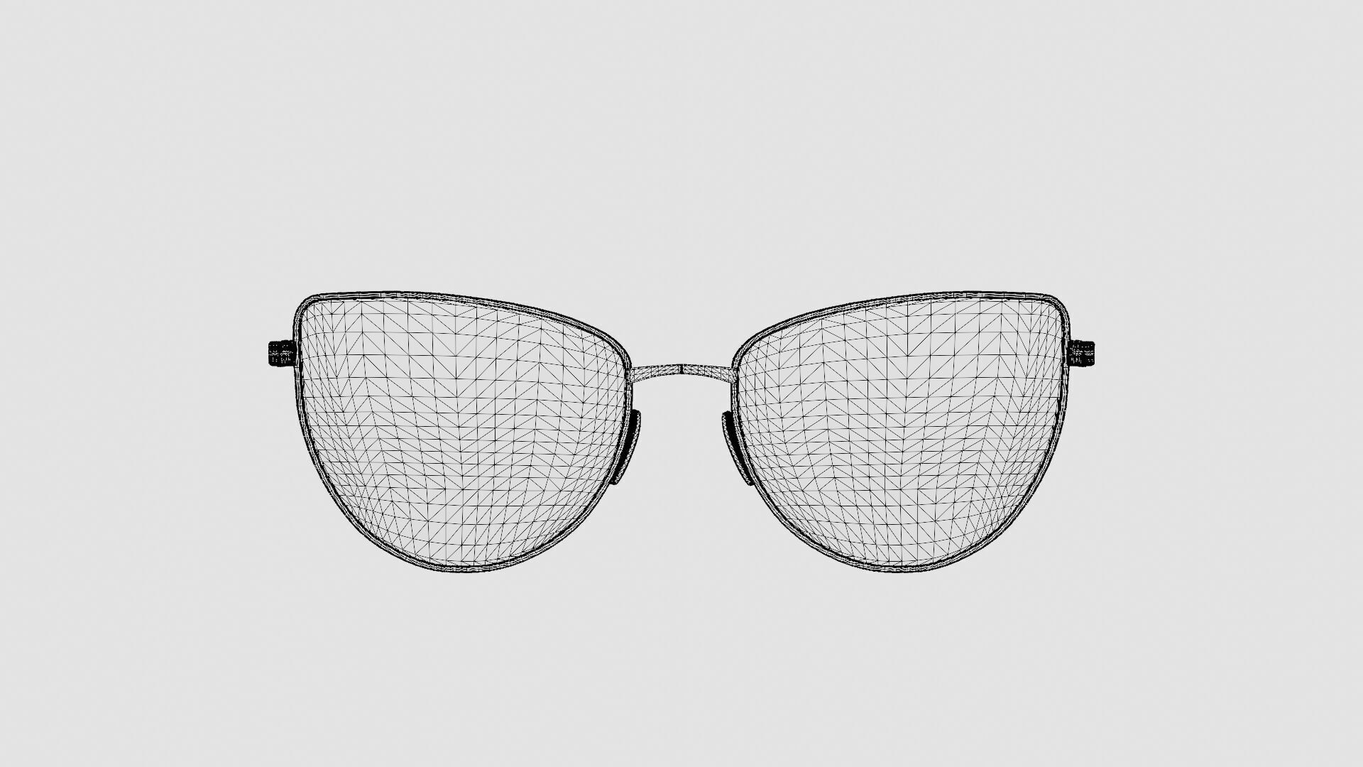 Moschino - MOS534 3YG Glasses Low-poly 3D model_6