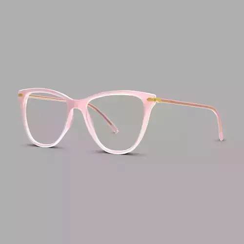 Modo - Driggs Pink Crystal Glasses Low-poly 3D model