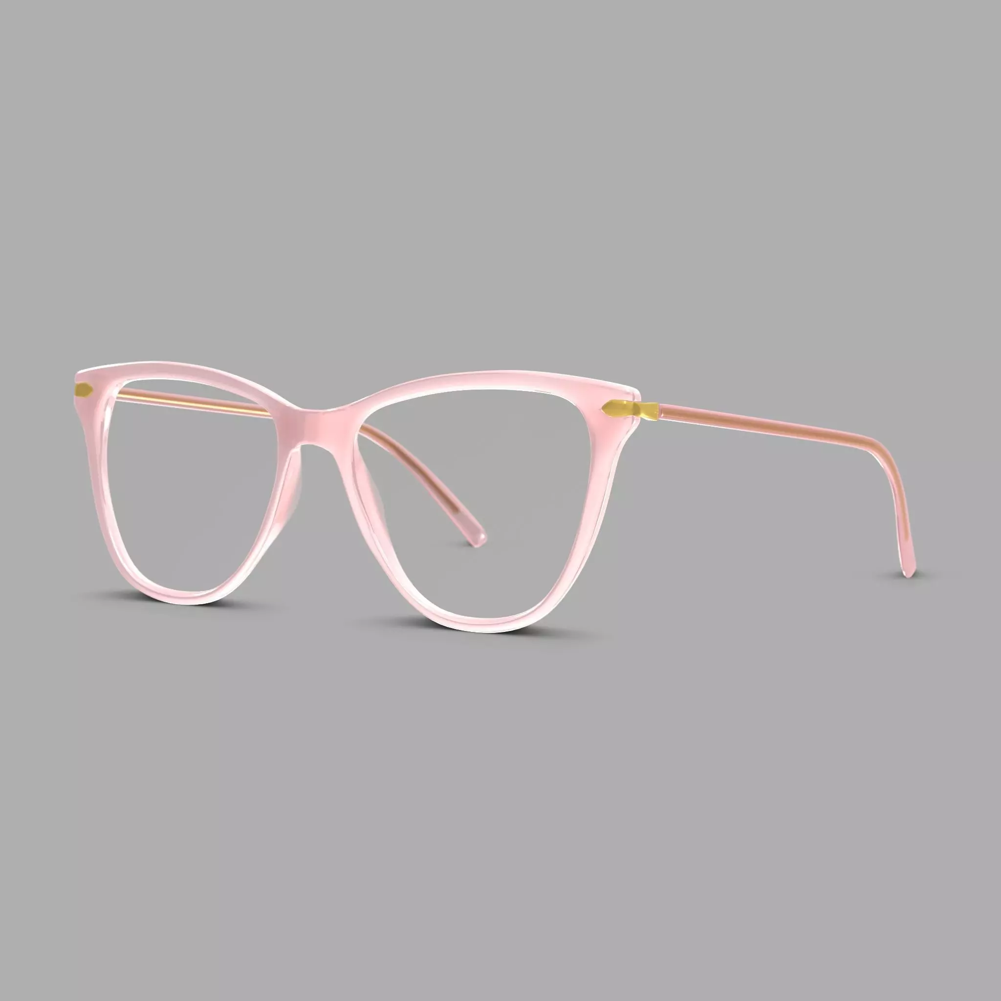 Modo - Driggs Pink Crystal Glasses Low-poly 3D model_0