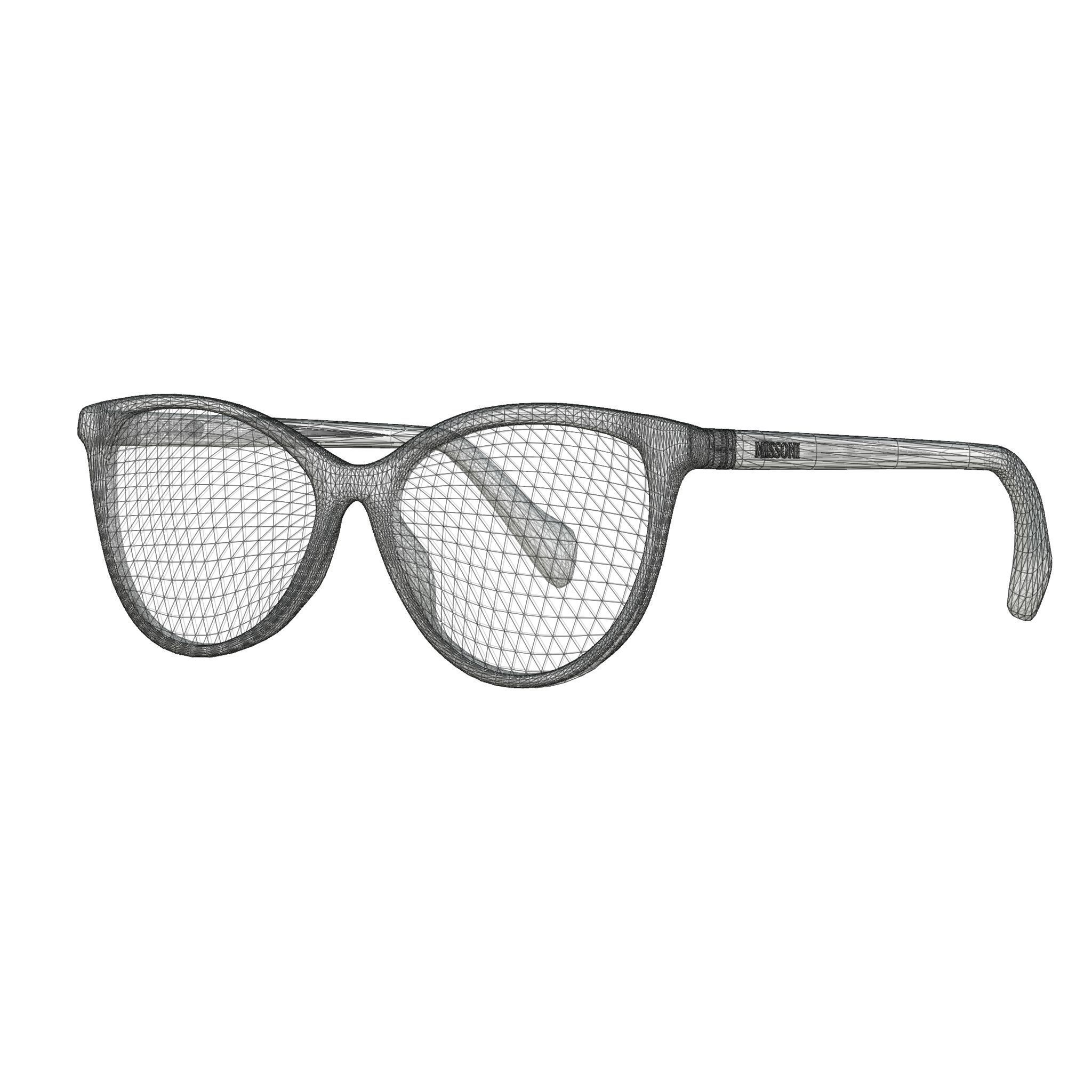 Missoni - MIS 0022 LHF Glasses Low-poly 3D model_4