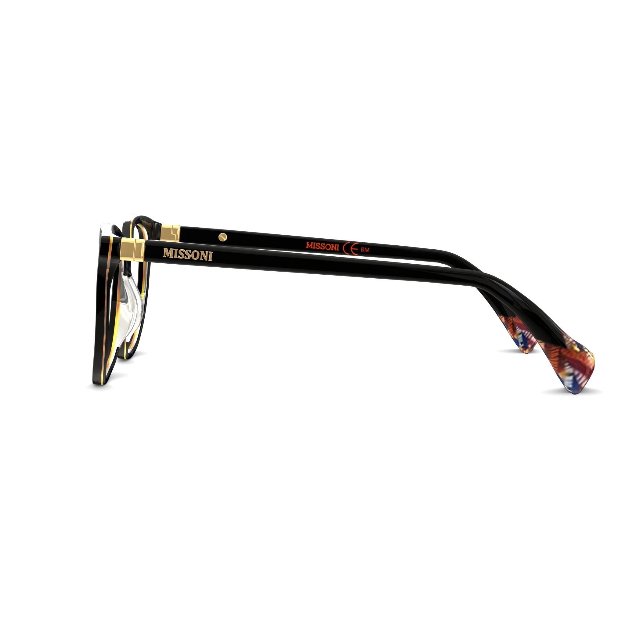 Missoni - MIS 0021 807 Glasses Low-poly 3D model_3