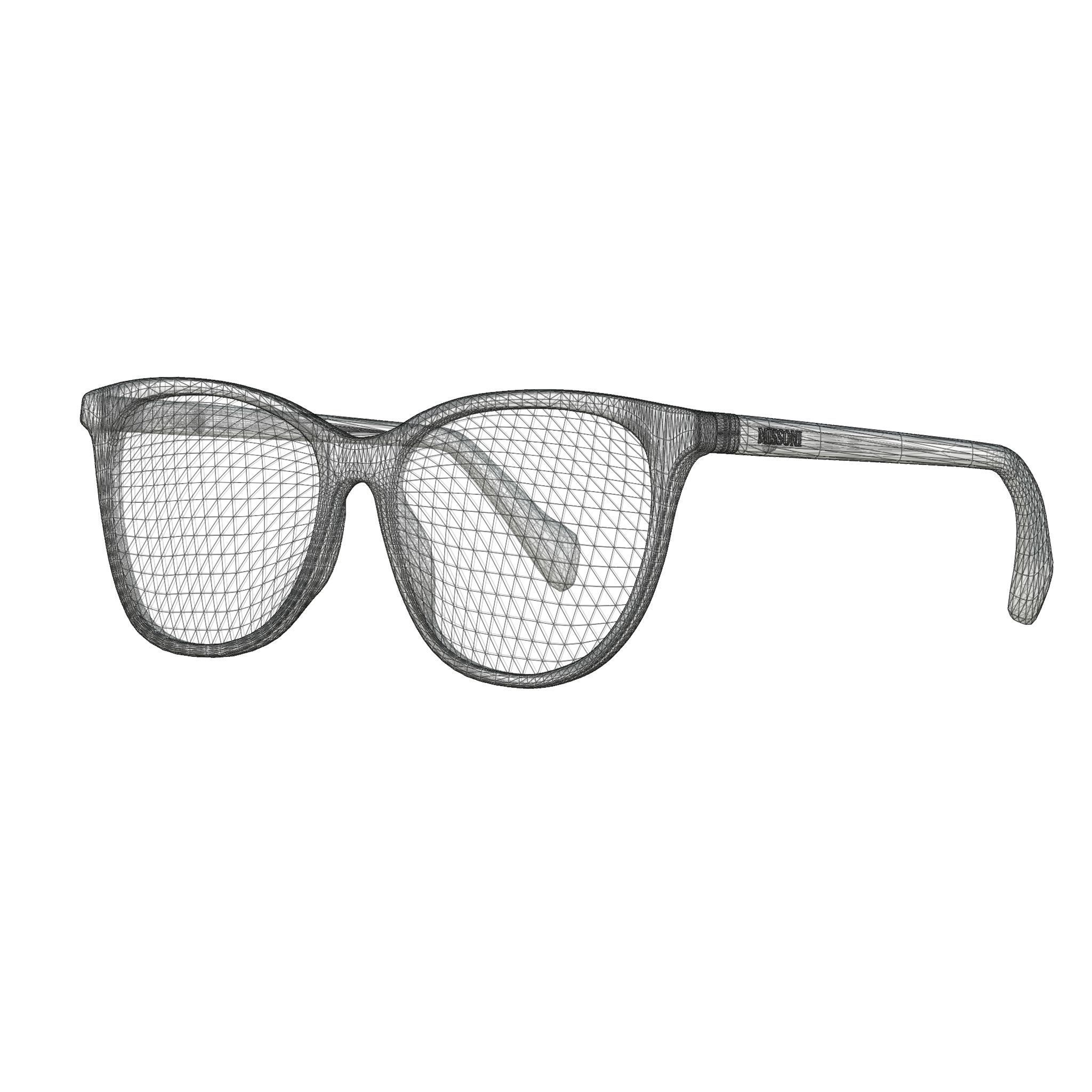 Missoni - MIS 0021 807 Glasses Low-poly 3D model_4