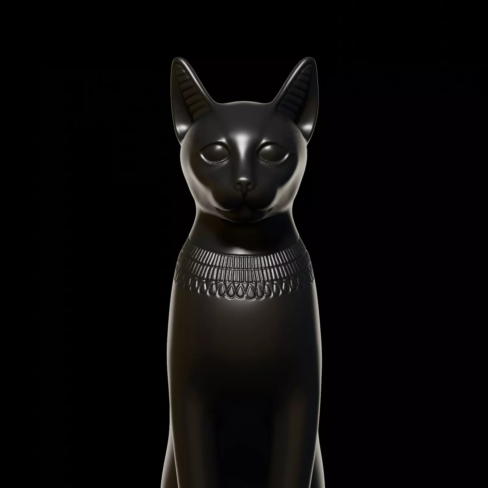 Egyptian cat Bastet goddess 3D print model_0