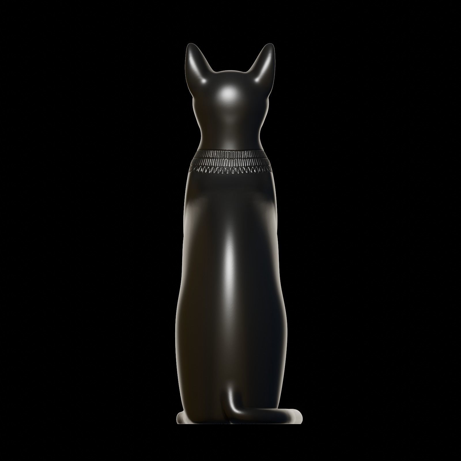 Egyptian cat Bastet goddess 3D print model_17