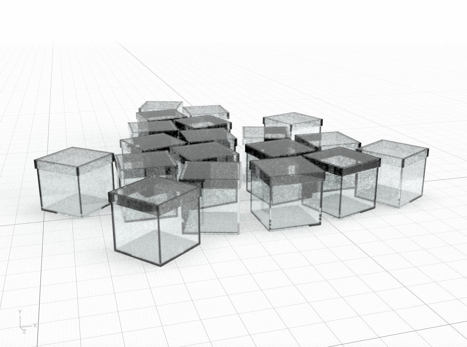 glass boxes 3D model_1