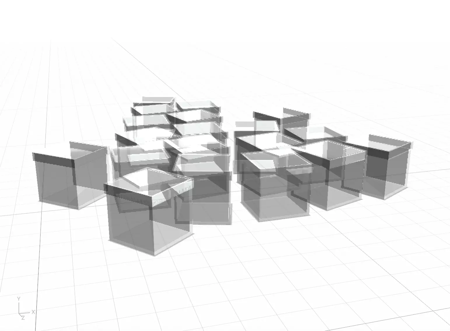 glass boxes 3D model_0