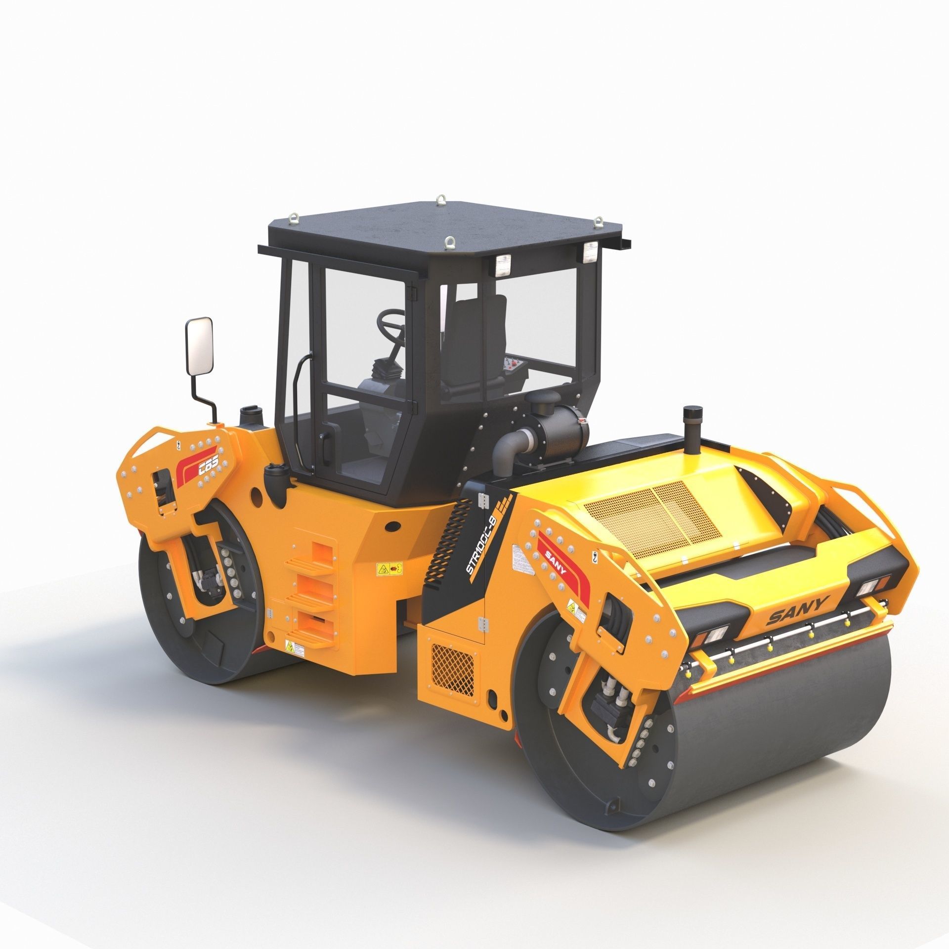 Road Roller 1 3D model_2