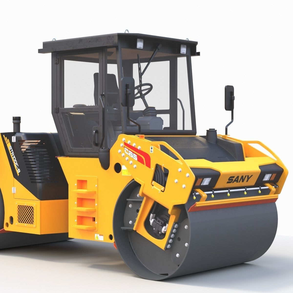 Road Roller 1 3D model_9