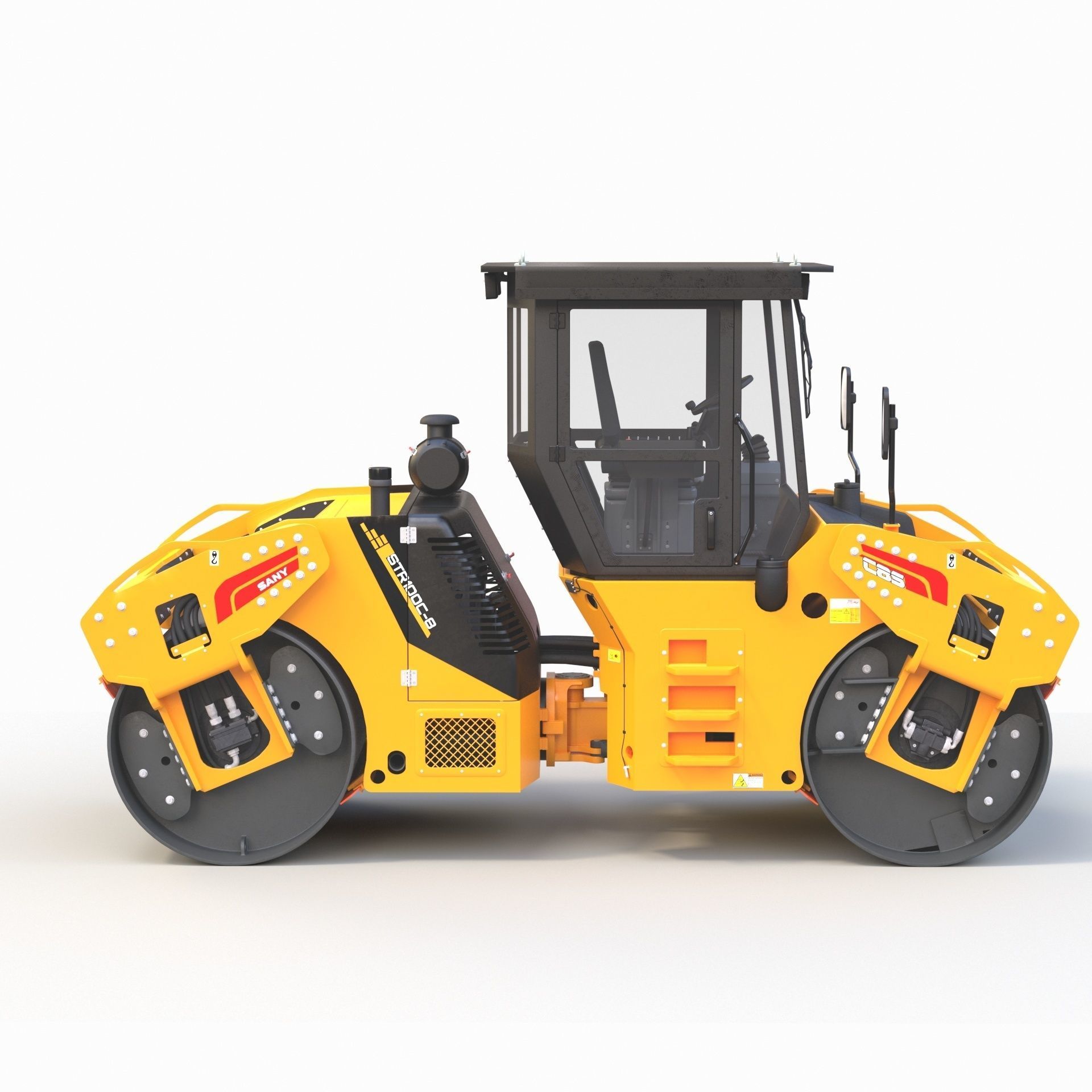 Road Roller 1 3D model_1
