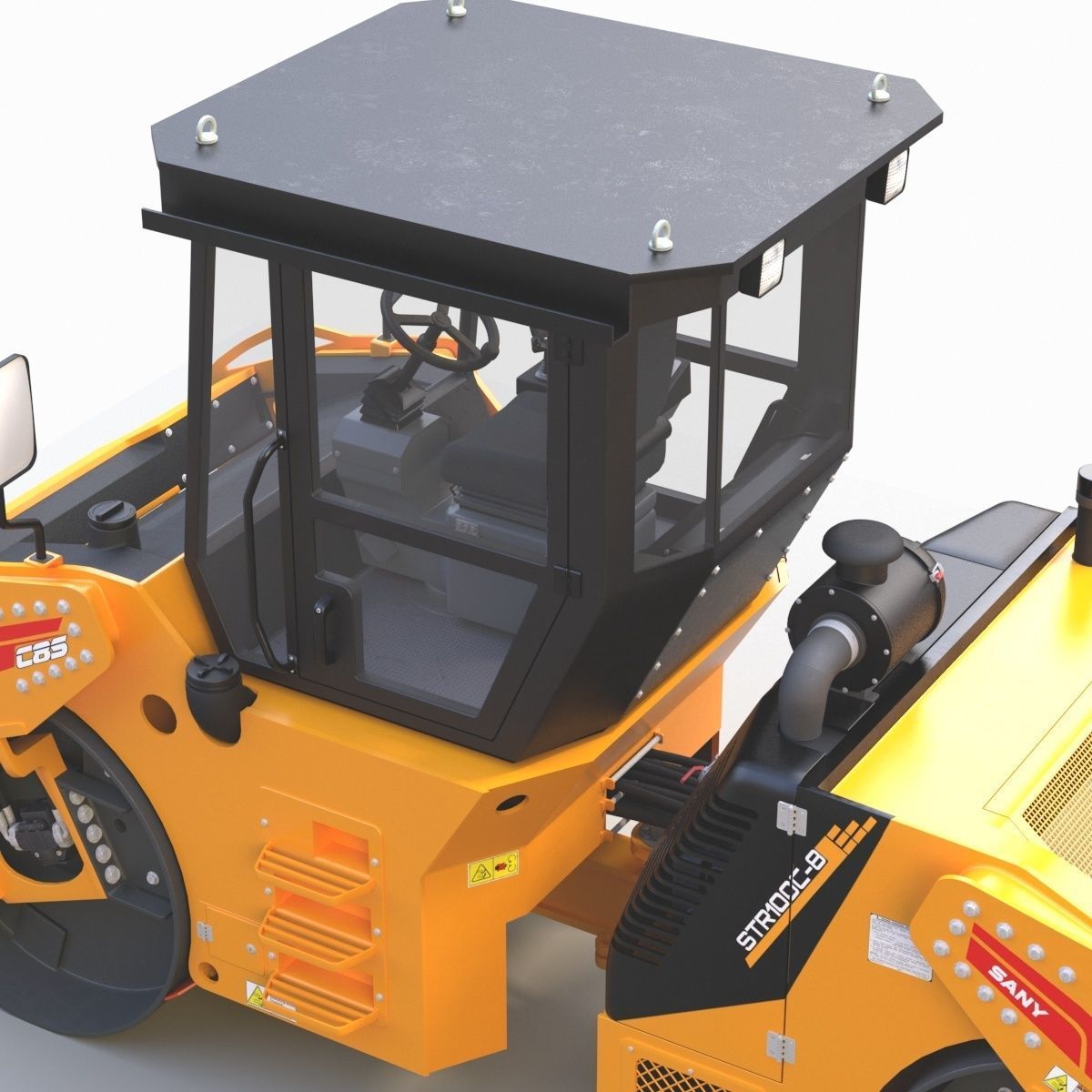 Road Roller 1 3D model_10