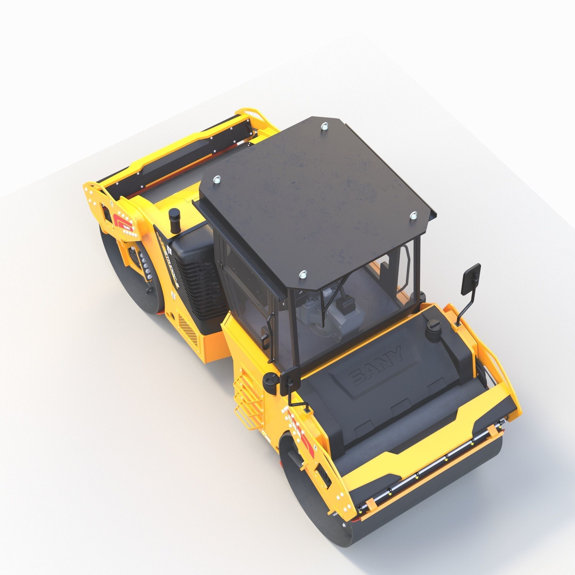 Road Roller 1 3D model_4