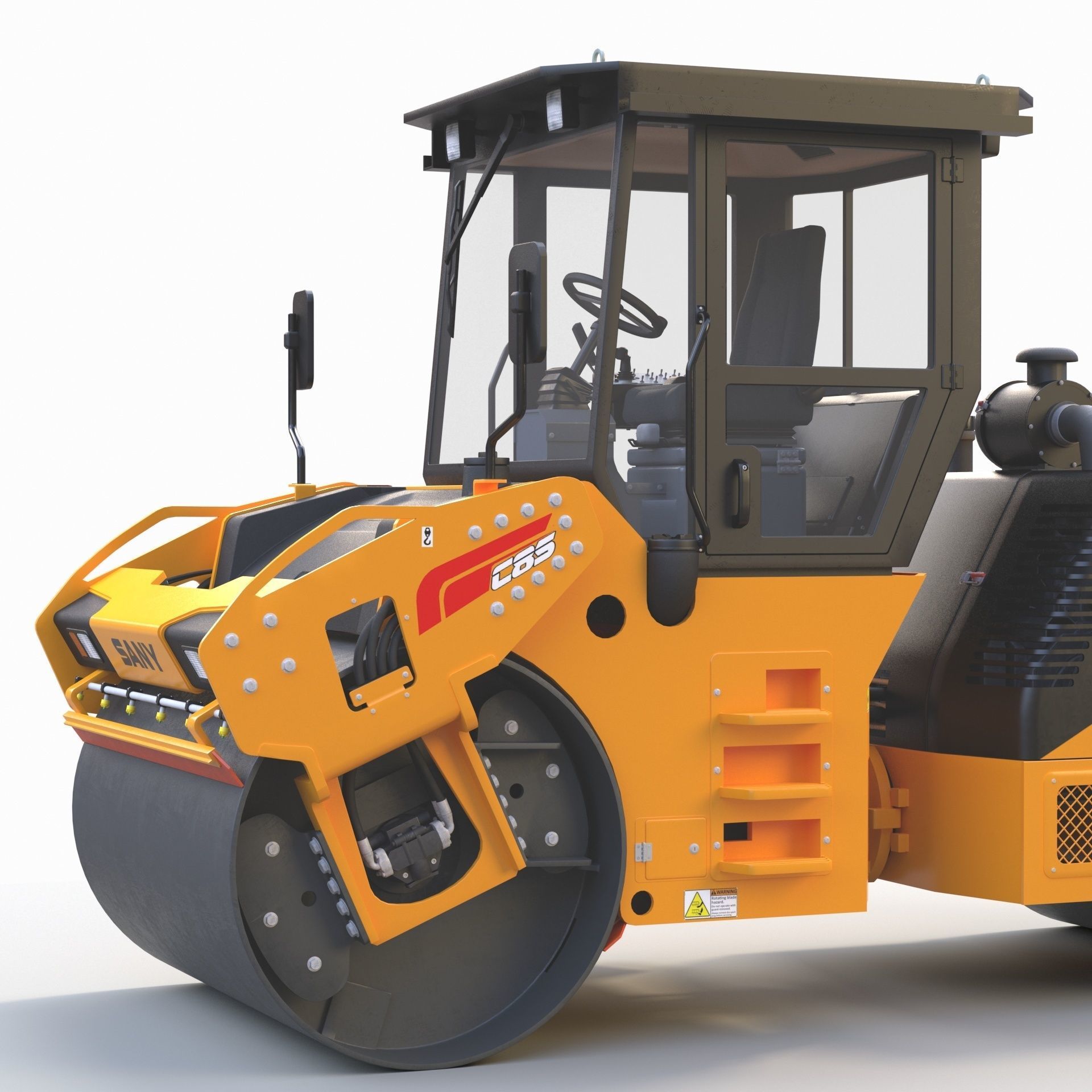 Road Roller 1 3D model_5