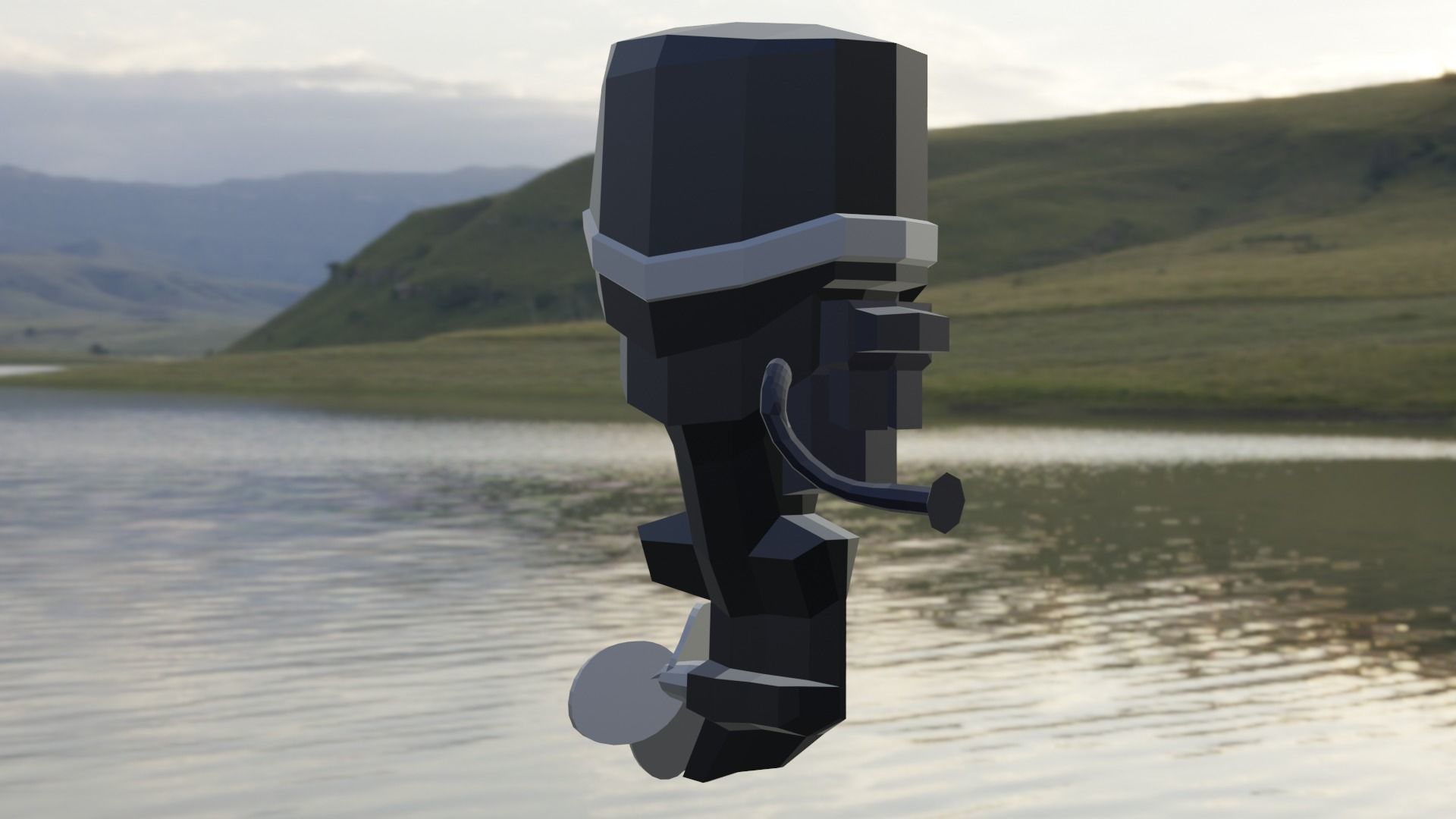 Low Poly Speed Boats Low-poly 3D model_5