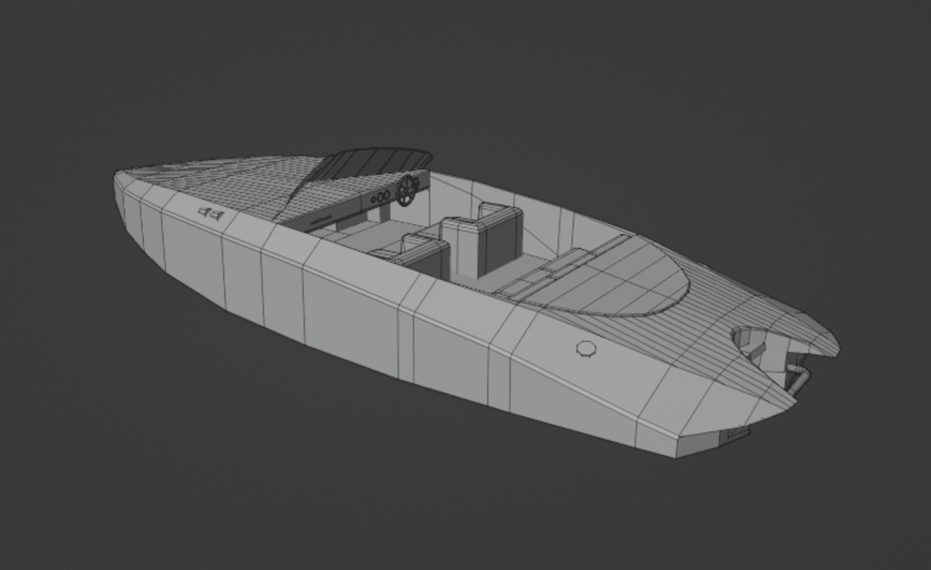 Low Poly Speed Boats Low-poly 3D model_10