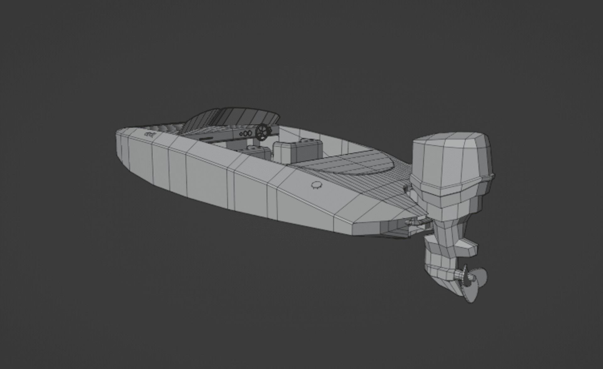 Low Poly Speed Boats Low-poly 3D model_8