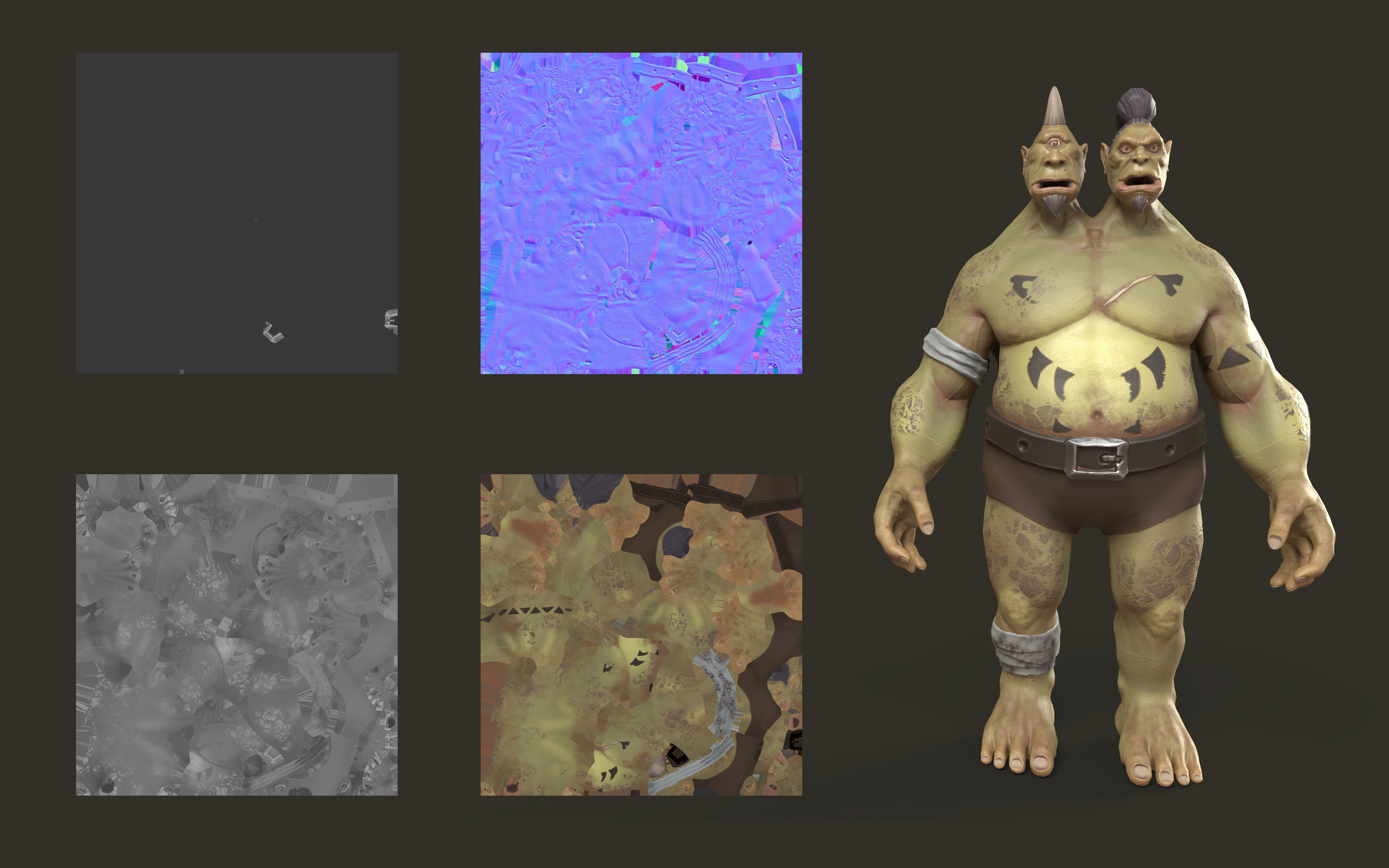 Fantasy Characters Pack Orc Ogre and Goblin 3D Model Collection_18