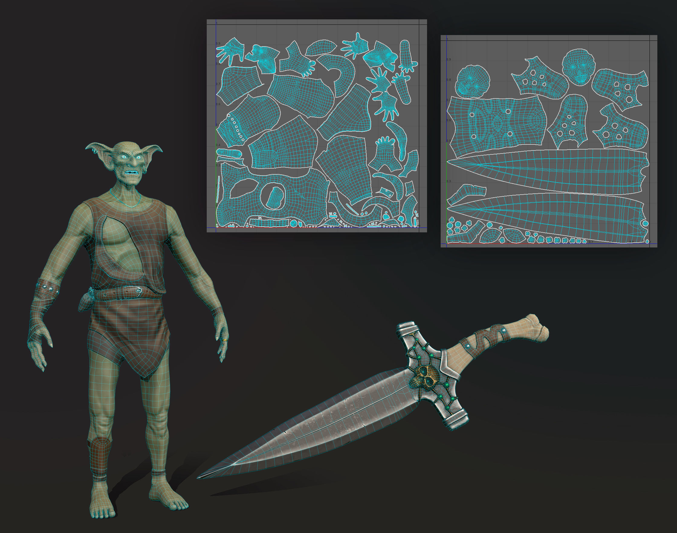 Fantasy Characters Pack Orc Ogre and Goblin 3D Model Collection_20