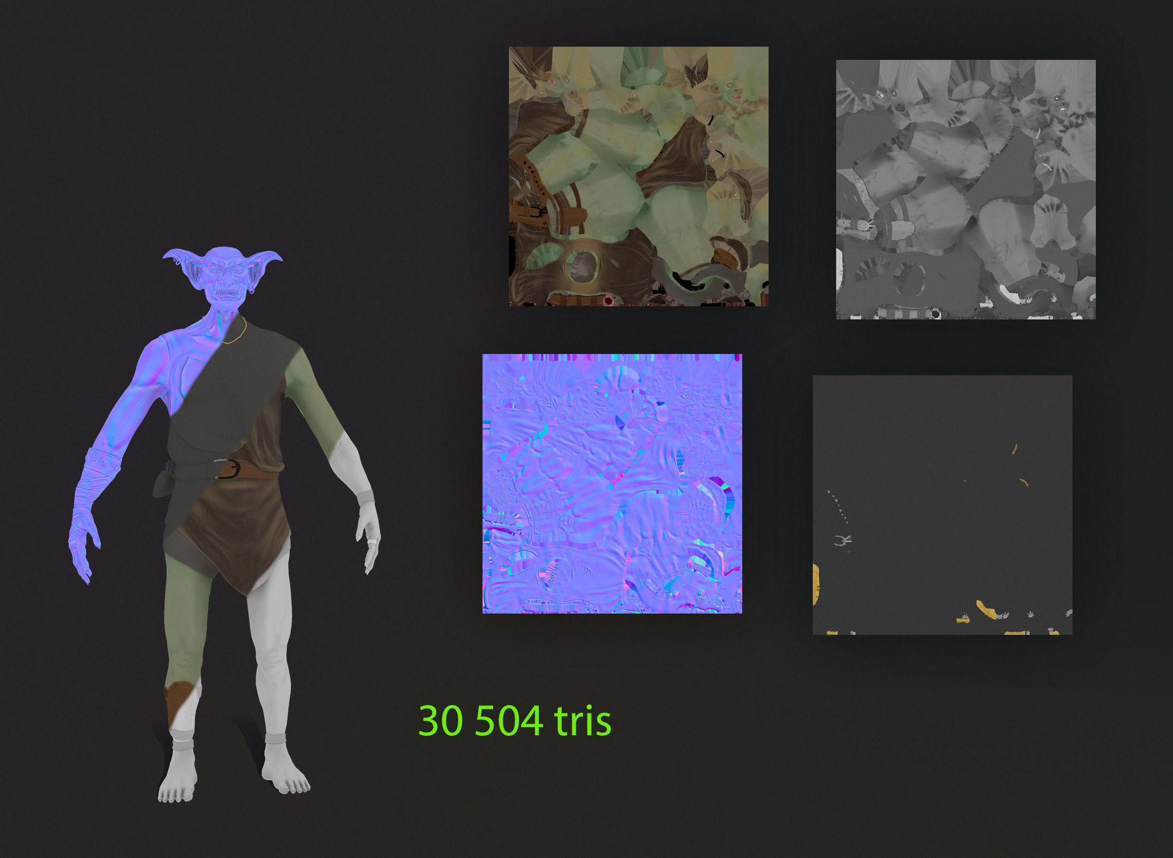 Fantasy Characters Pack Orc Ogre and Goblin 3D Model Collection_21