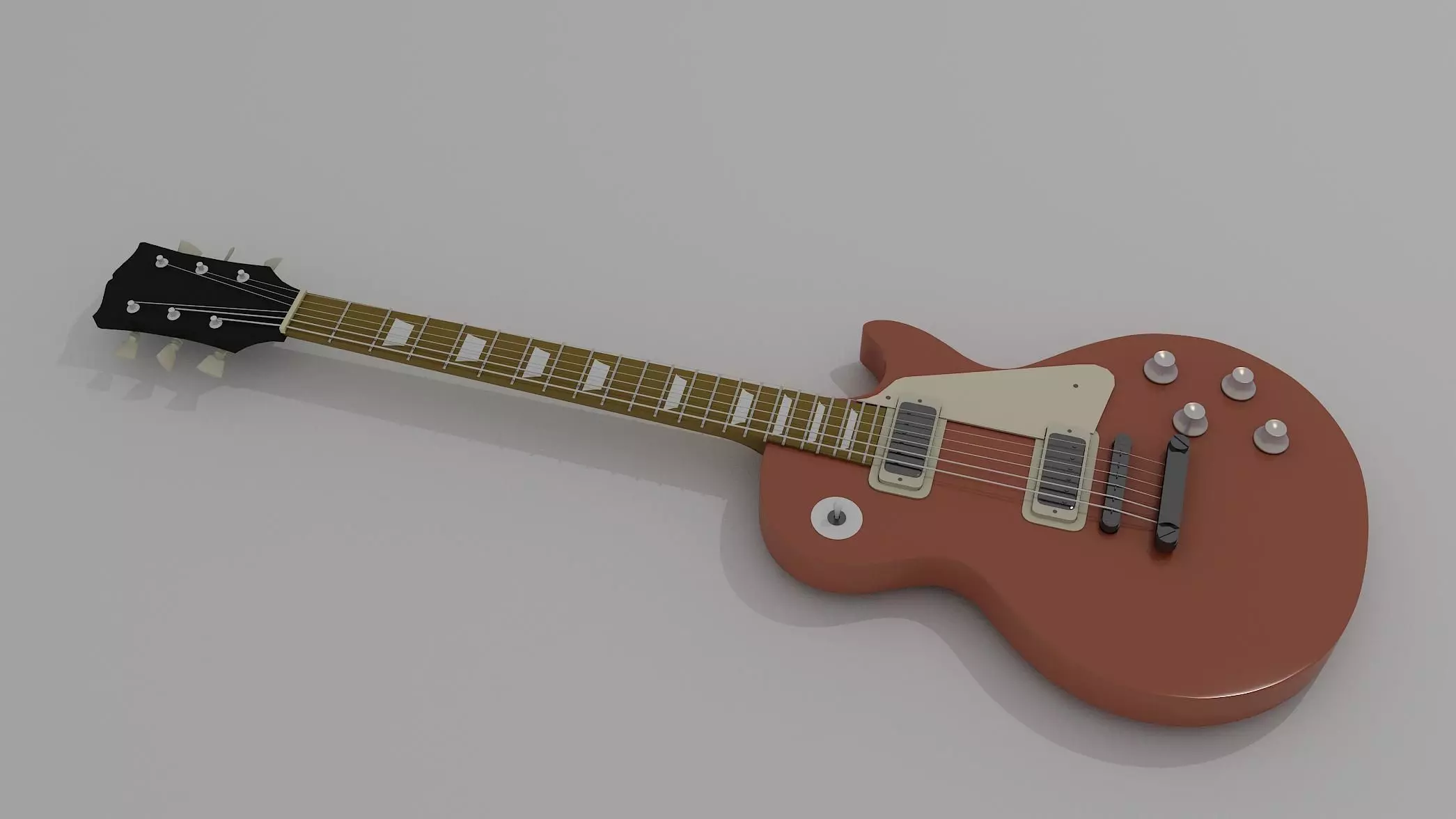 Guitar Gibson Les Paul Free low-poly 3D model