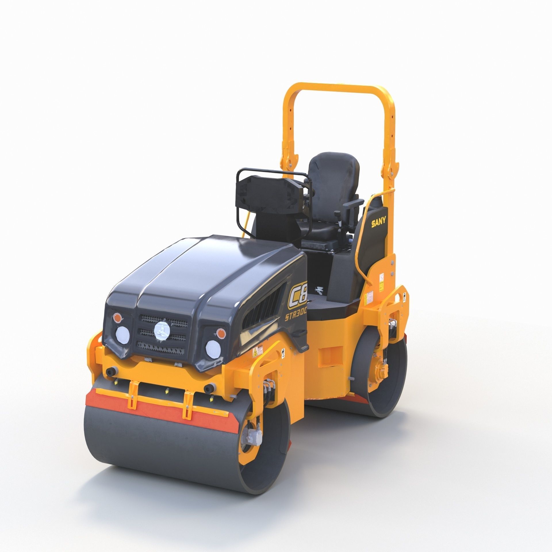 Road Roller 4 3D model_1
