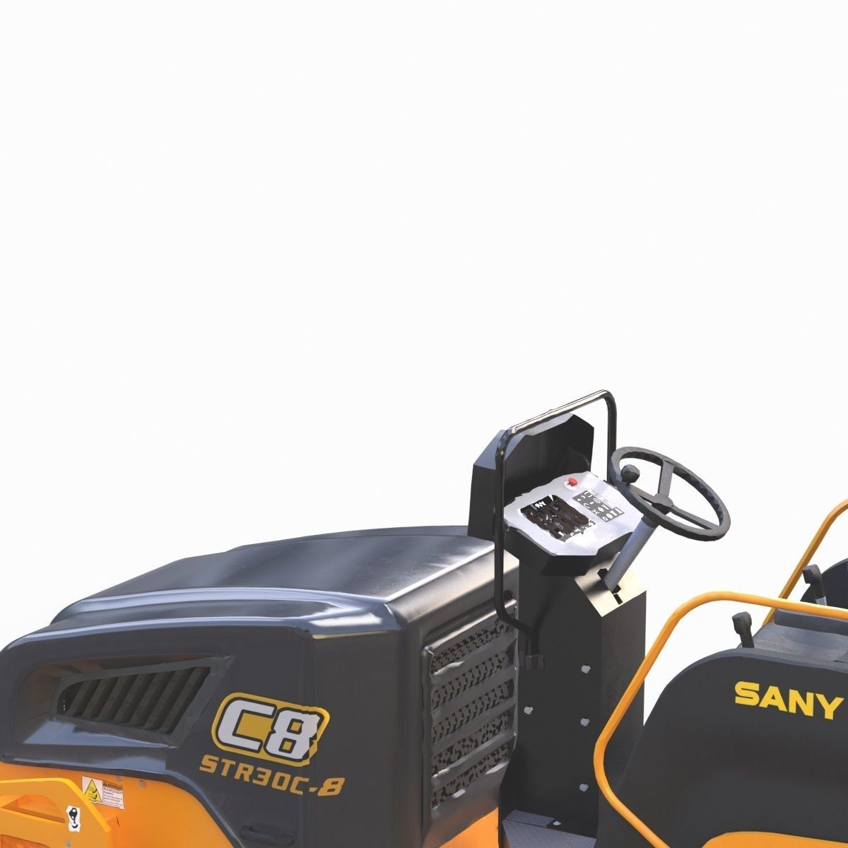 Road Roller 4 3D model_10