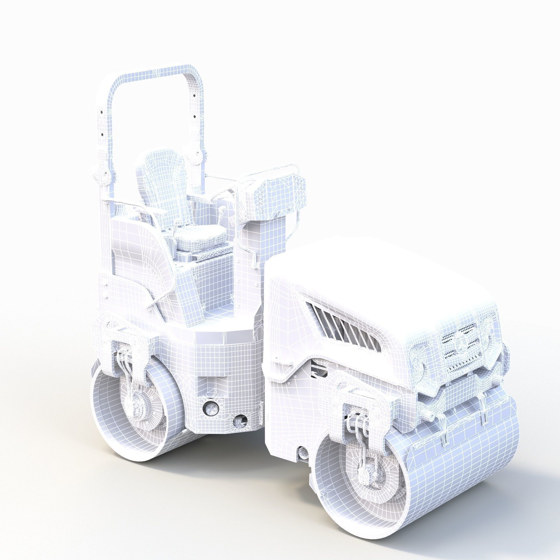 Road Roller 4 3D model_12