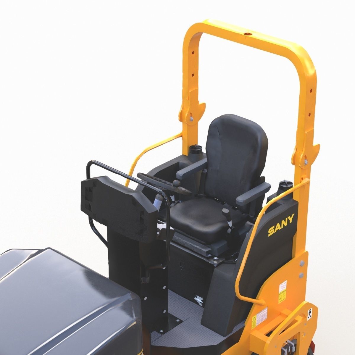 Road Roller 4 3D model_6