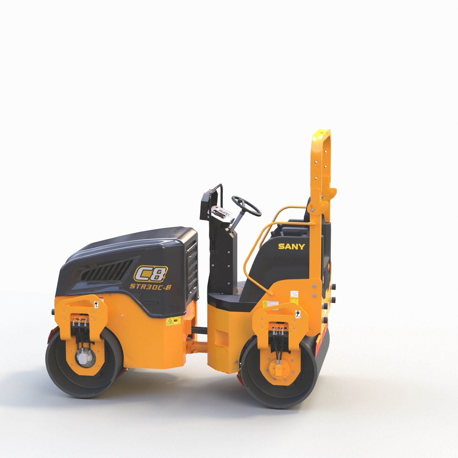 Road Roller 4 3D model_2