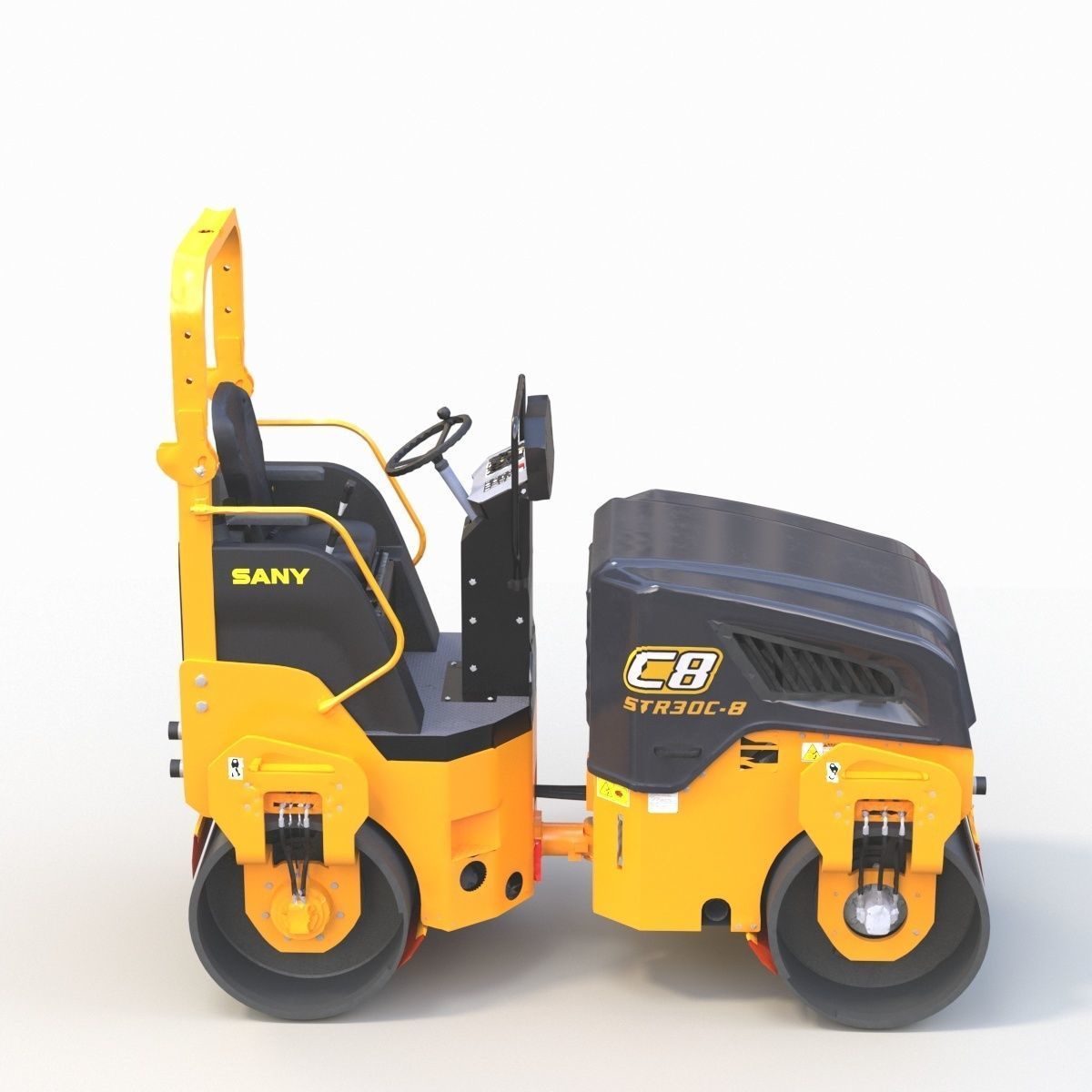 Road Roller 4 3D model_7