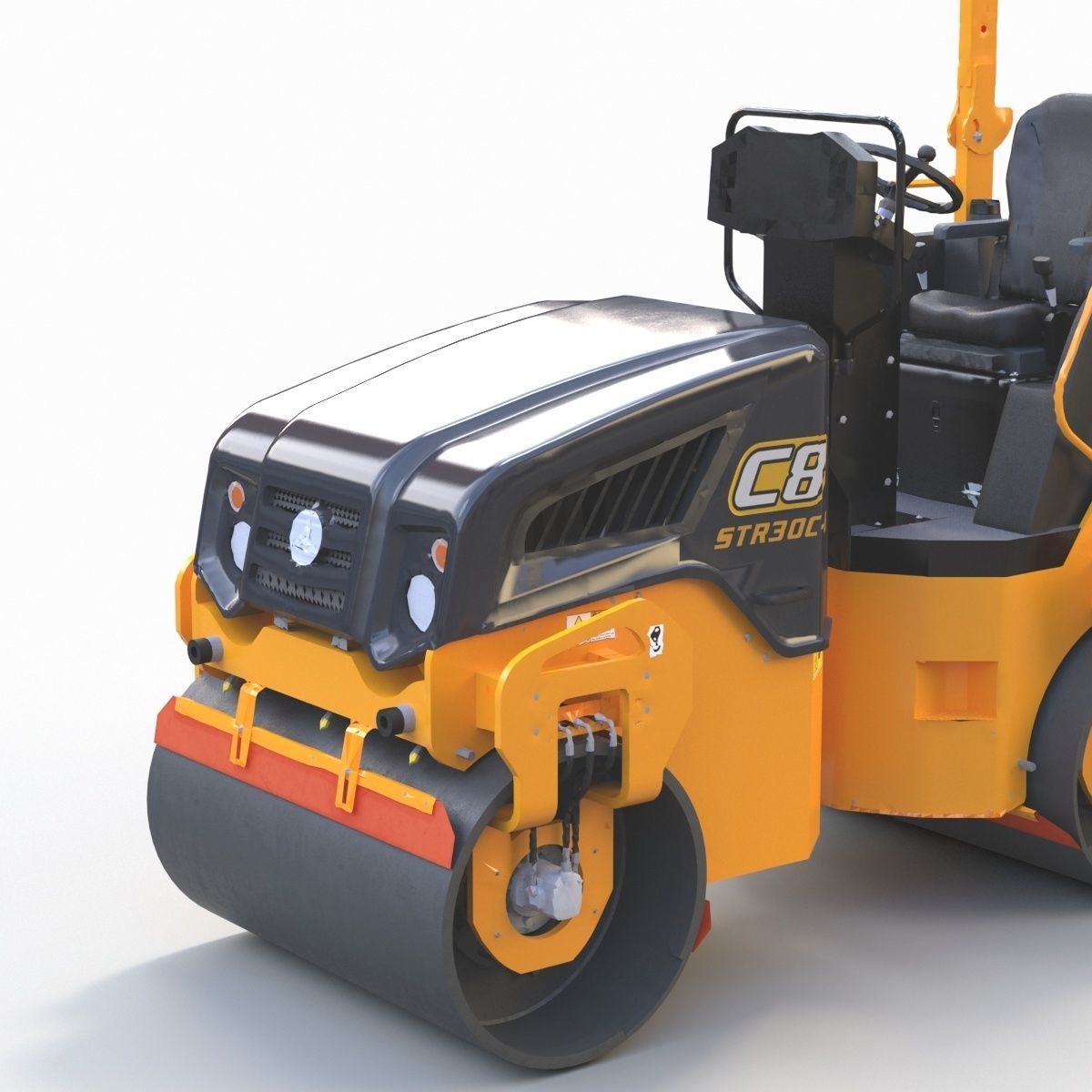 Road Roller 4 3D model_9