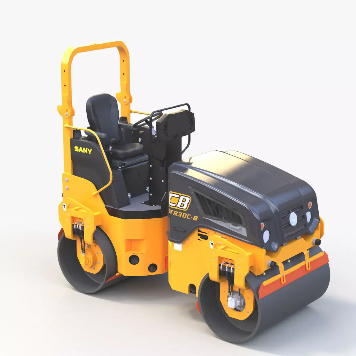 Road Roller 4 3D model_0