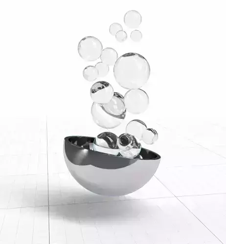 metallic bubble bowl