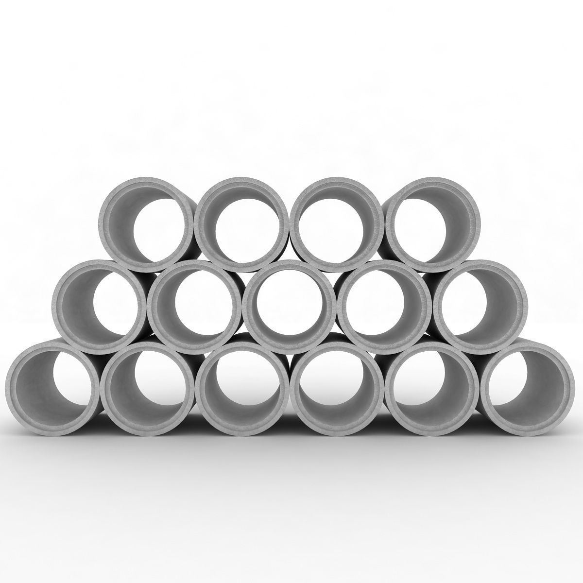 Concrete Pipes Stack 3D model | CGTrader