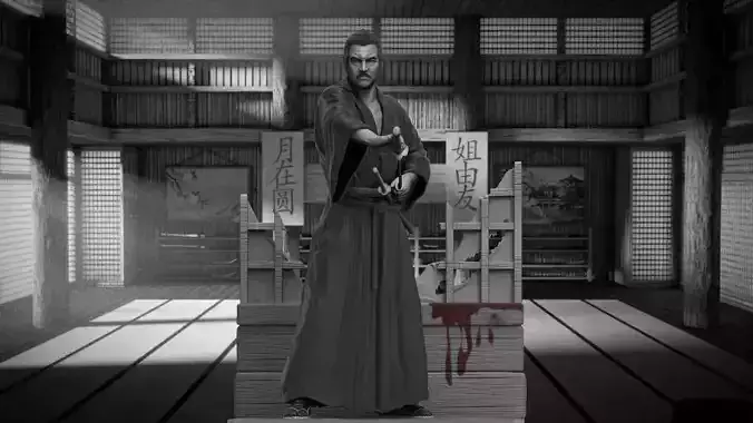 Samurai Toshiro MIFUNE statue 