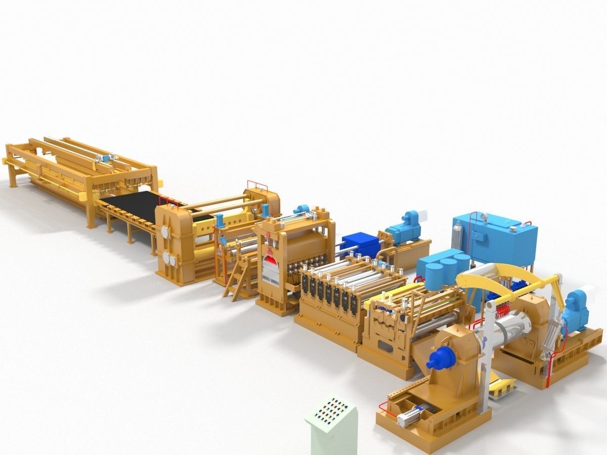 Plate Shears Guillotine 3D model_1