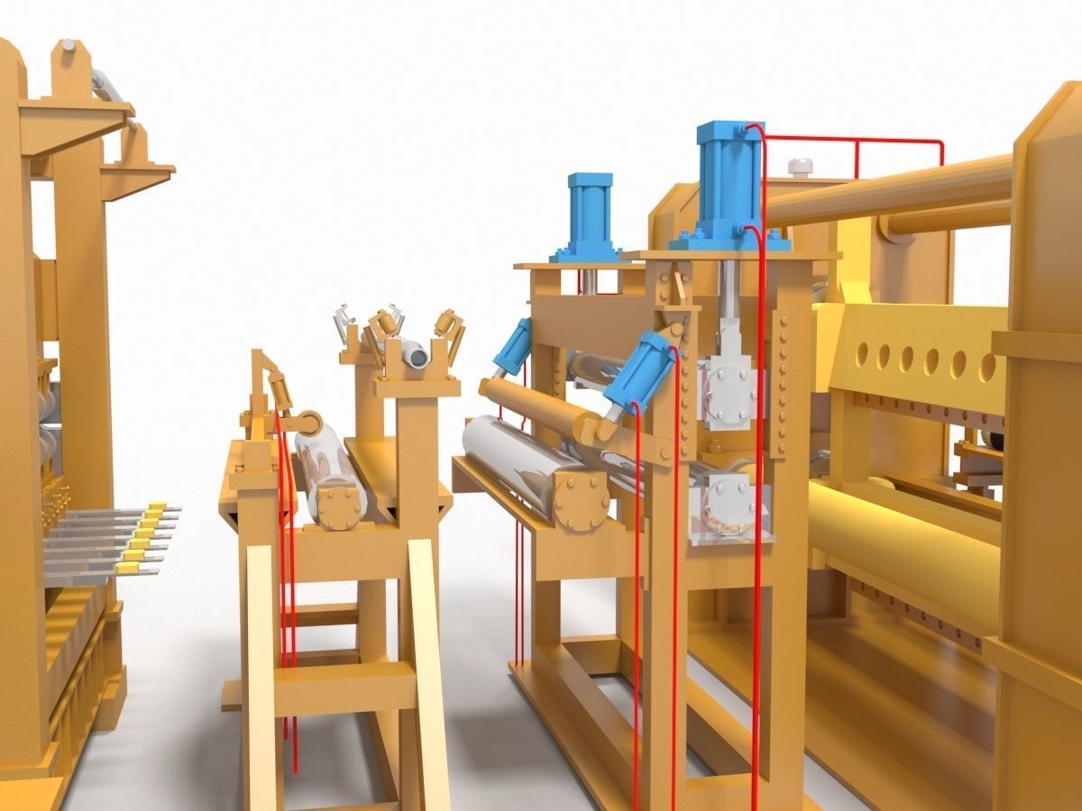 Plate Shears Guillotine 3D model_12