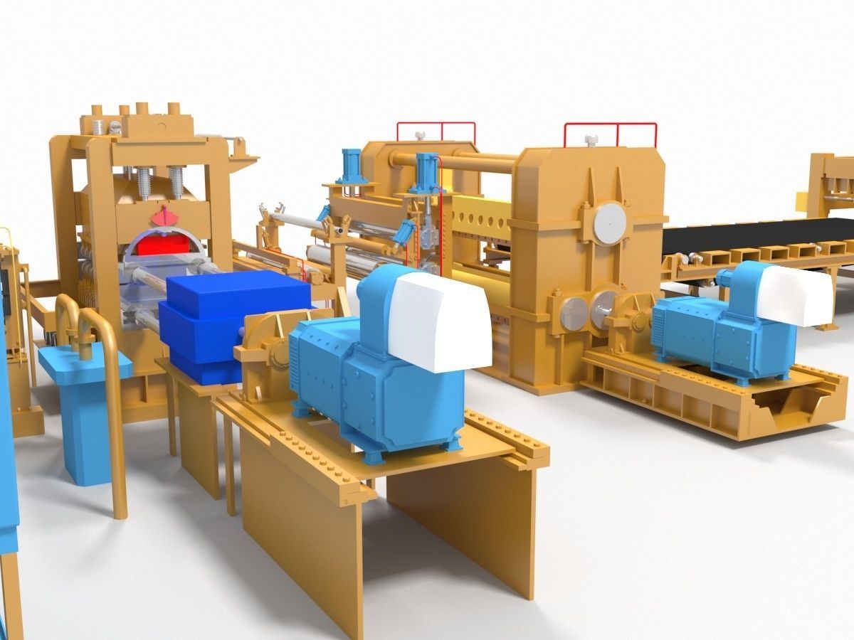 Plate Shears Guillotine 3D model_11